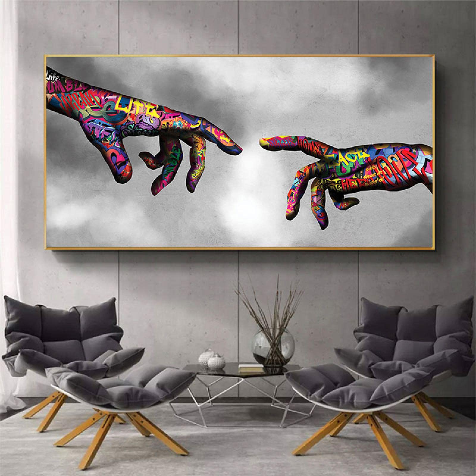 Amazon.co.jp: グラフィティアートキャンバス絵画ストリートアート
