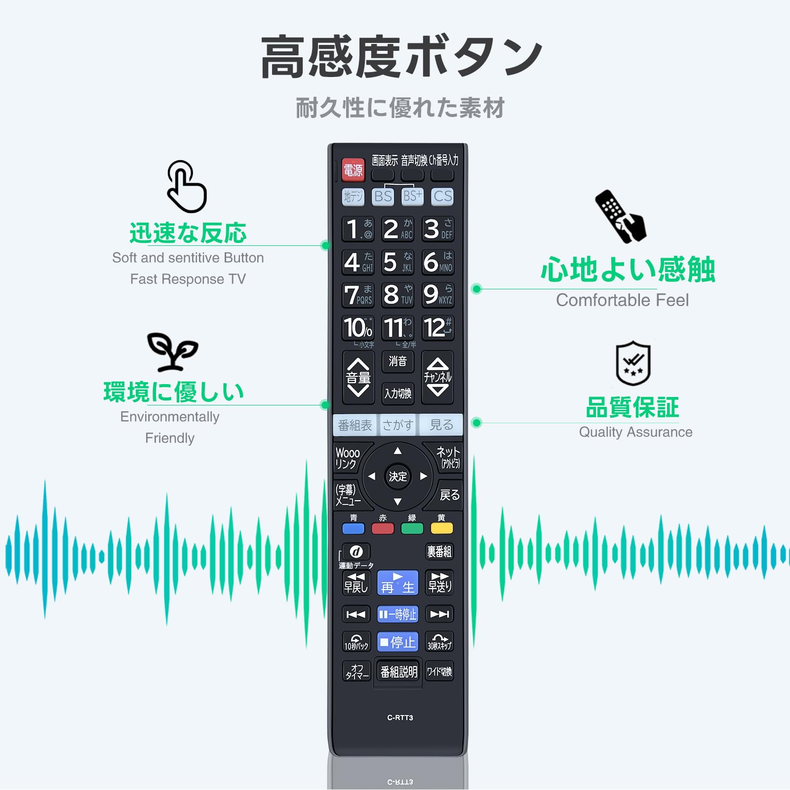 Amazon | テレビリモコン C-RTT3 for HITACHI 日立 Woooテレビリモコン 