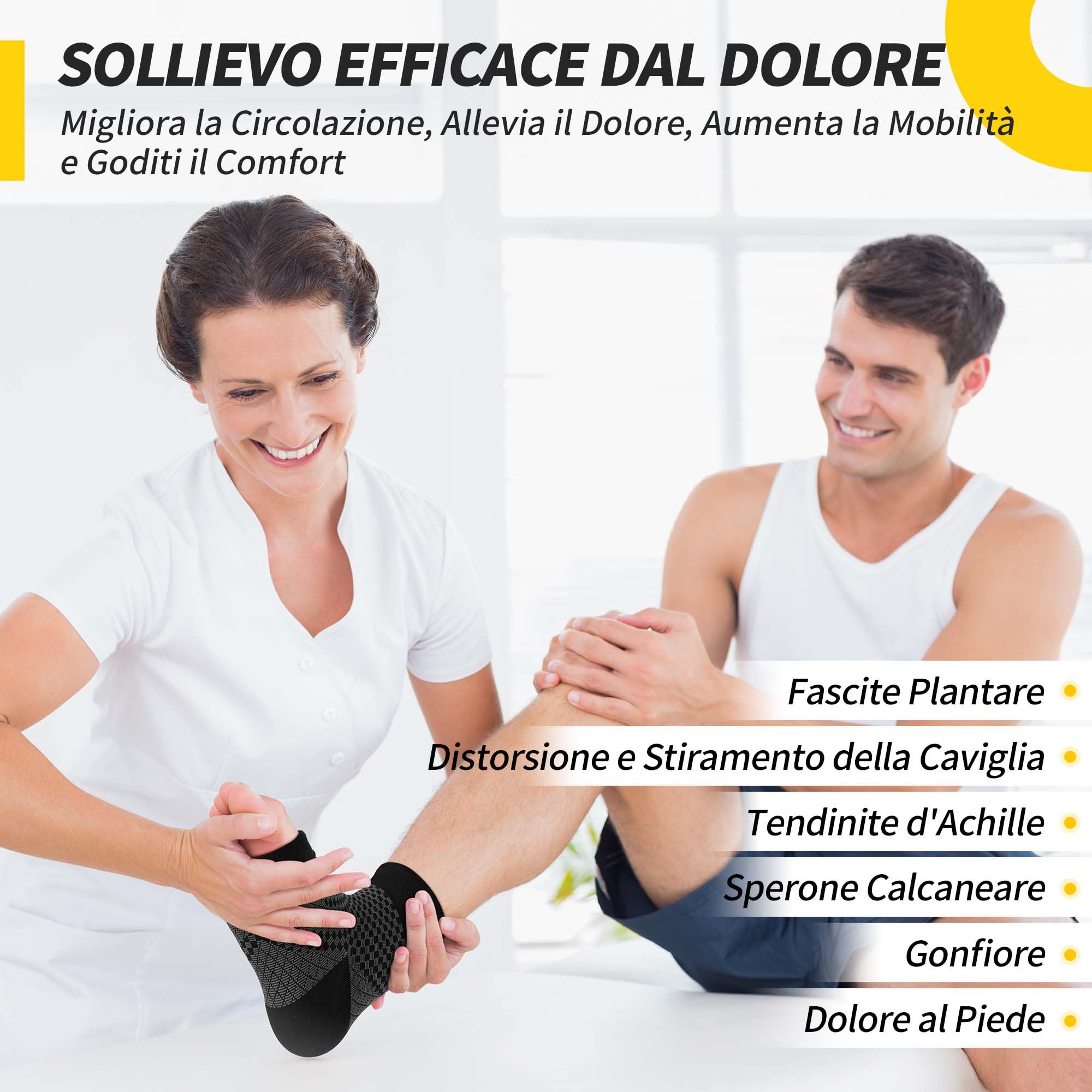 CAMBIVO Cavigliera Ortopedica 2 Paia, Cavigliera Sportivo per Distorsione, Tutore Caviglia Uomo Donna, Fascia Elastica Caviglia, Supporto per Fascite Plantare, Danni ai Legamenti, Sport, Running