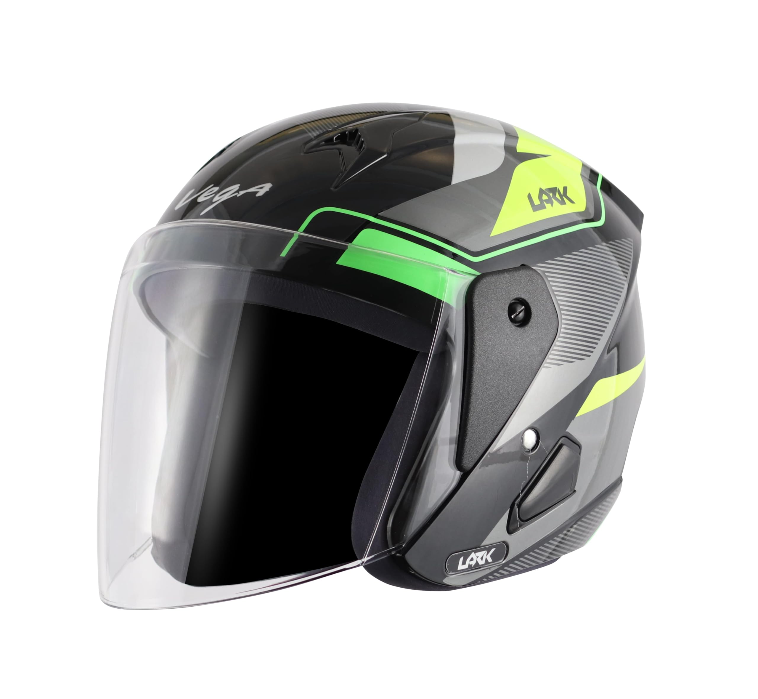Vega Lark Legend Black Neon Yellow Helmet (Large)-picture-12