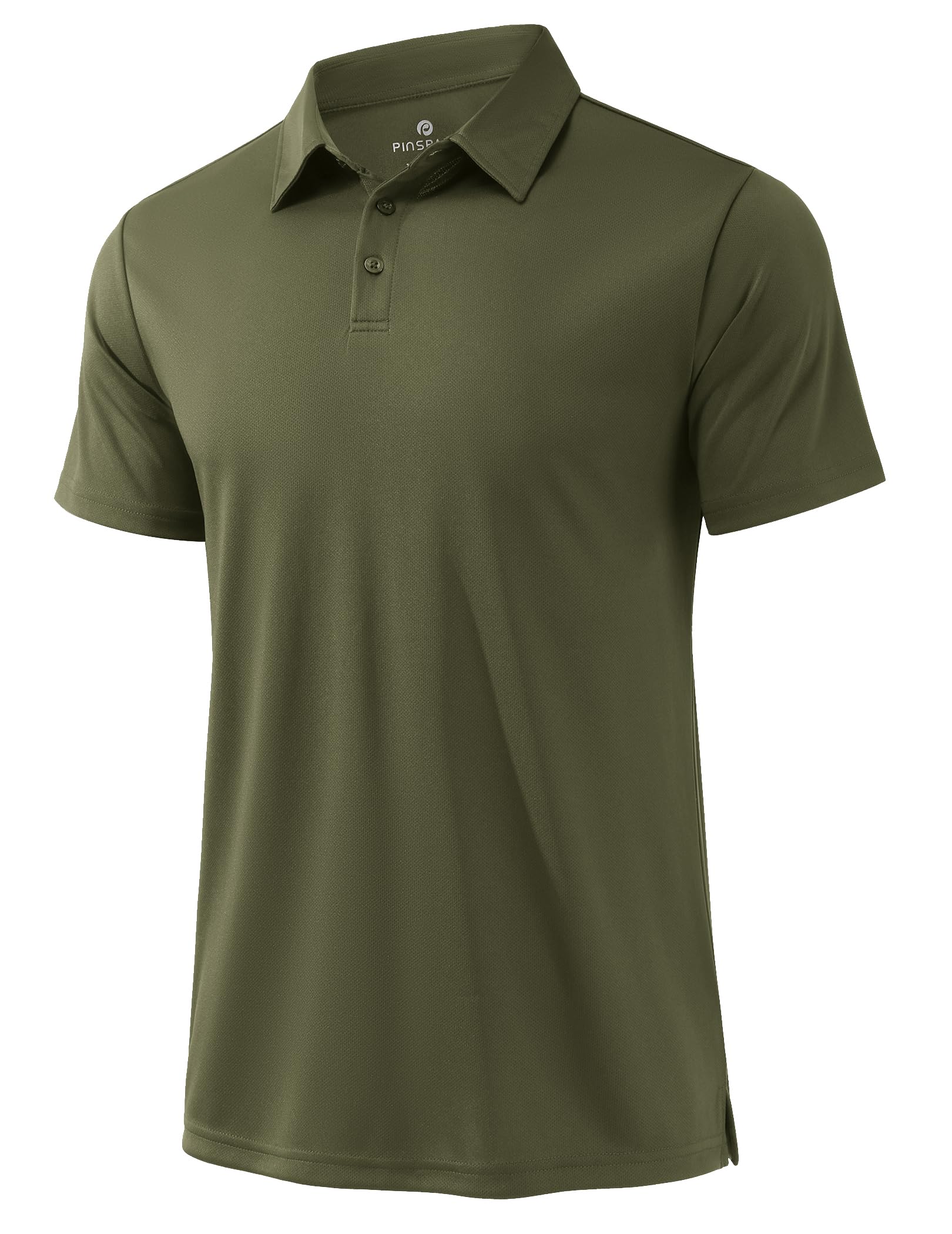PINSPARK Mens Golf Shirt 3 Buttons Quick Dry Polo Shirts for Men Short Sleeve Casual Stylish Collared Polo Shirts — view 11