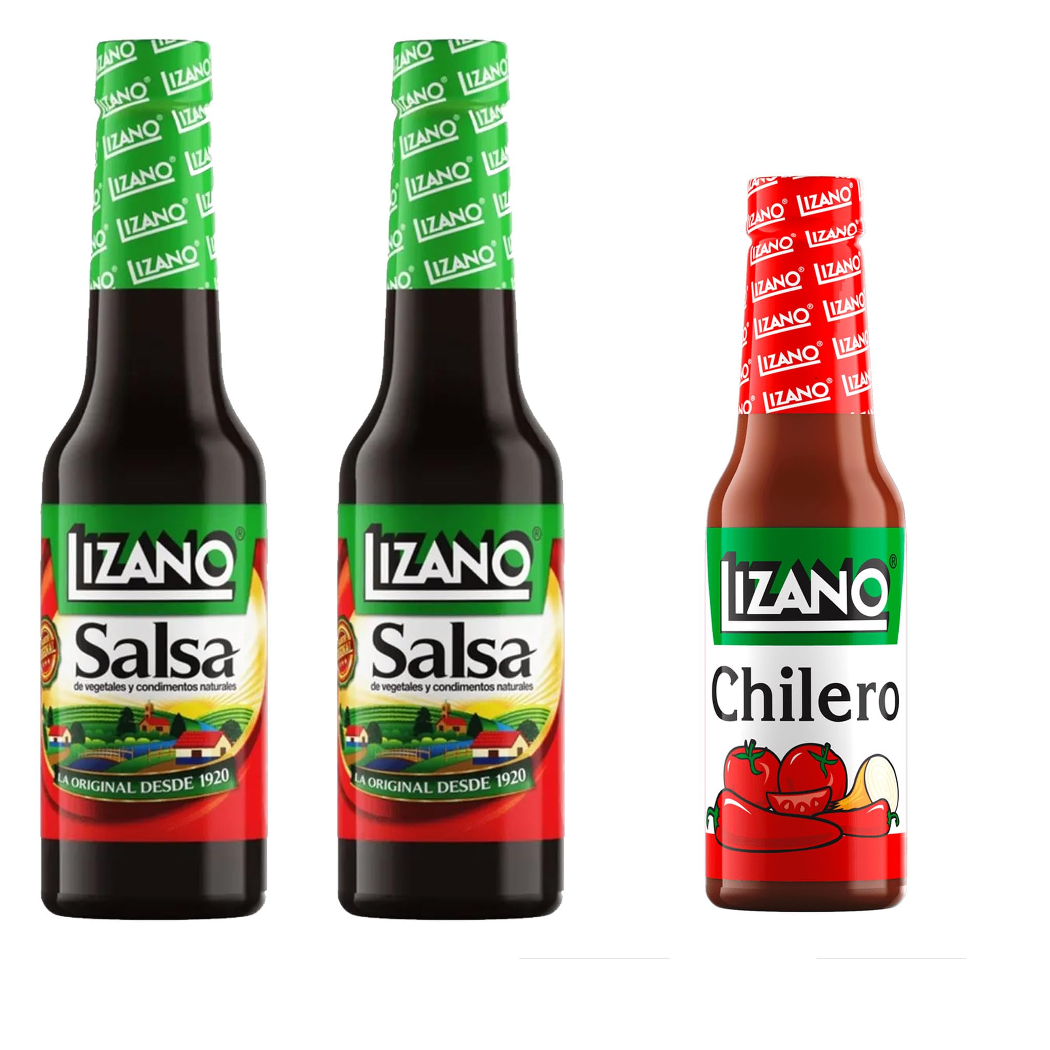 Sabemas Salsa de Vegetales y Especias Bundle 280ml and Spicy Chilero 155 ml Set, Costa Rican Condiment Pack, 2 Bottles Plus 1 Chilero Lizano | 3 PACK
