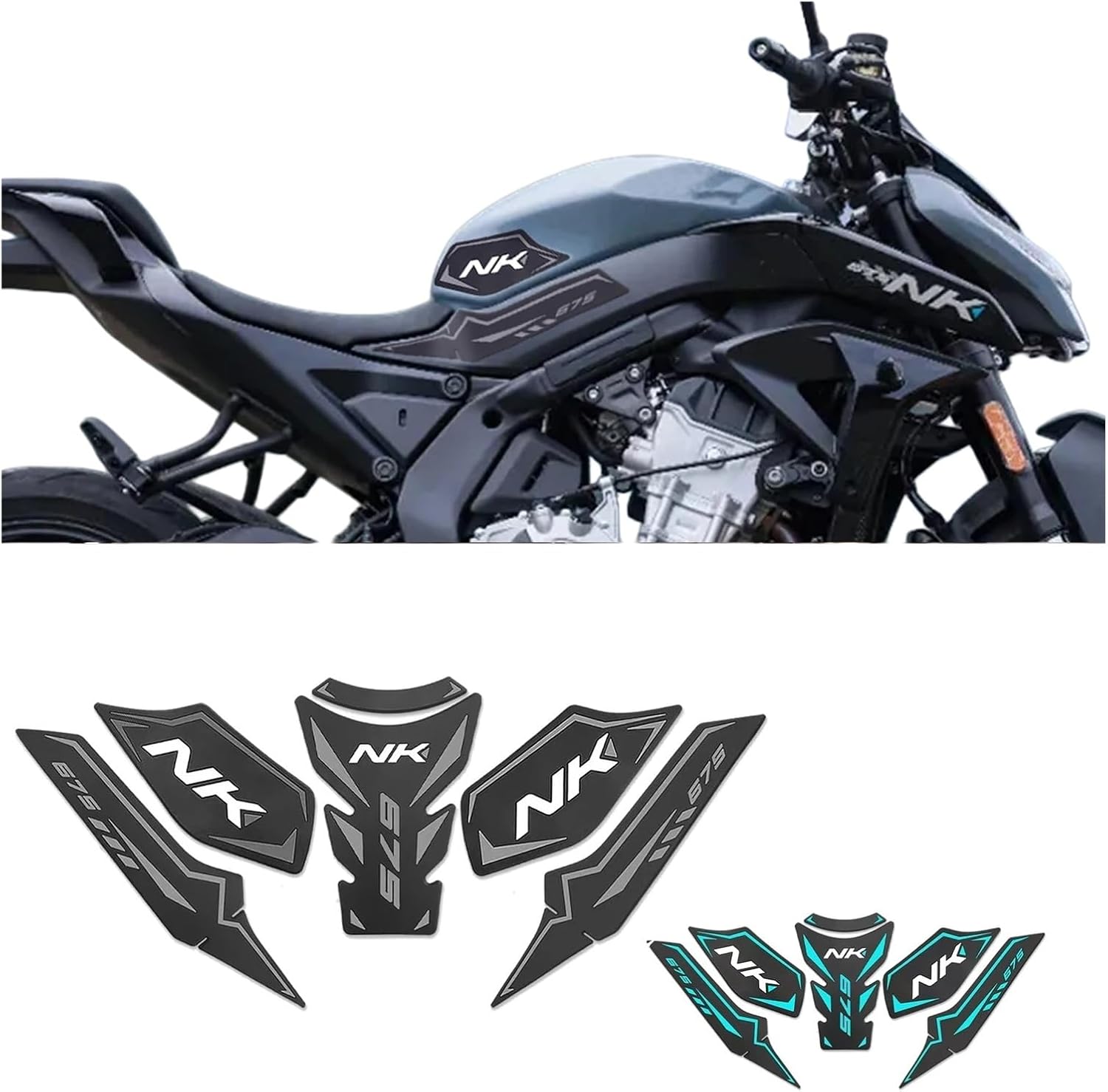 Gas Tank Protector Pad for CF&Moto 675NK 2025 Motorcycle Accessories Rubber Fuel Tank Pad Side Anti-Scratch Decal Non-Slip Sticker.