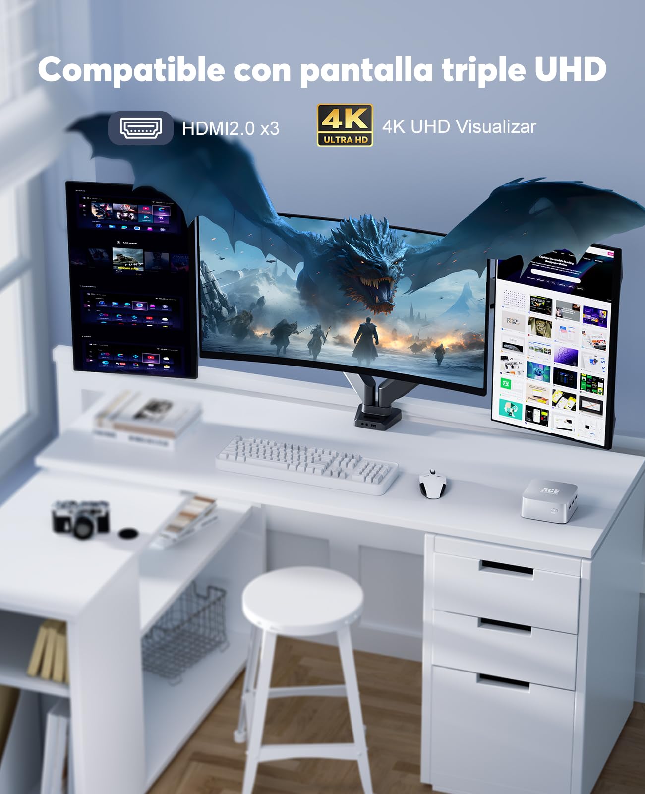 ACEMAGICIAN Mini PC T8Plus, 12th Gen Intel Alder Lake N100 Mini PC