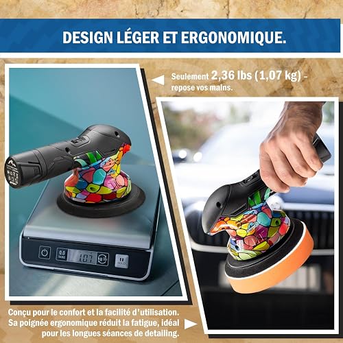 BATOCA S3 Upgrade Polisseuse Compacte Sans Fil,Excentrique Polisseur - 7