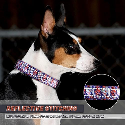 Miniatura 2 de QQPETS Collar reflectante para perro estampado de nailon suave, bonito patrón ajustable para hembras y machos, cachorros, extra pequeño, mediano y