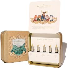 Ferris Wheel Press The Adventurers Collection, Flight of 5 No.6 Nibs, No. 6 full-sized, compatible with all FWP Marquise and Joule Founatin Pen