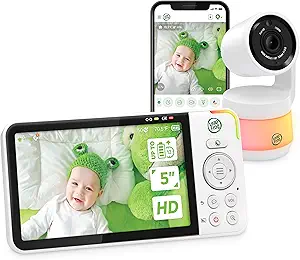 LeapFrog LF925HD Baby Monitor with Camera and Audio,1080p WiFi Remote Access Baby Monitor, 360° Pan & Tilt Camera, 8X Zoom, 5” 720p HD Display, Color Night Light &Vision, Two-Way Talk asin的图片