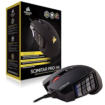 Amazon.com: Corsair Scimitar Pro RGB - Mouse para juegos MMO