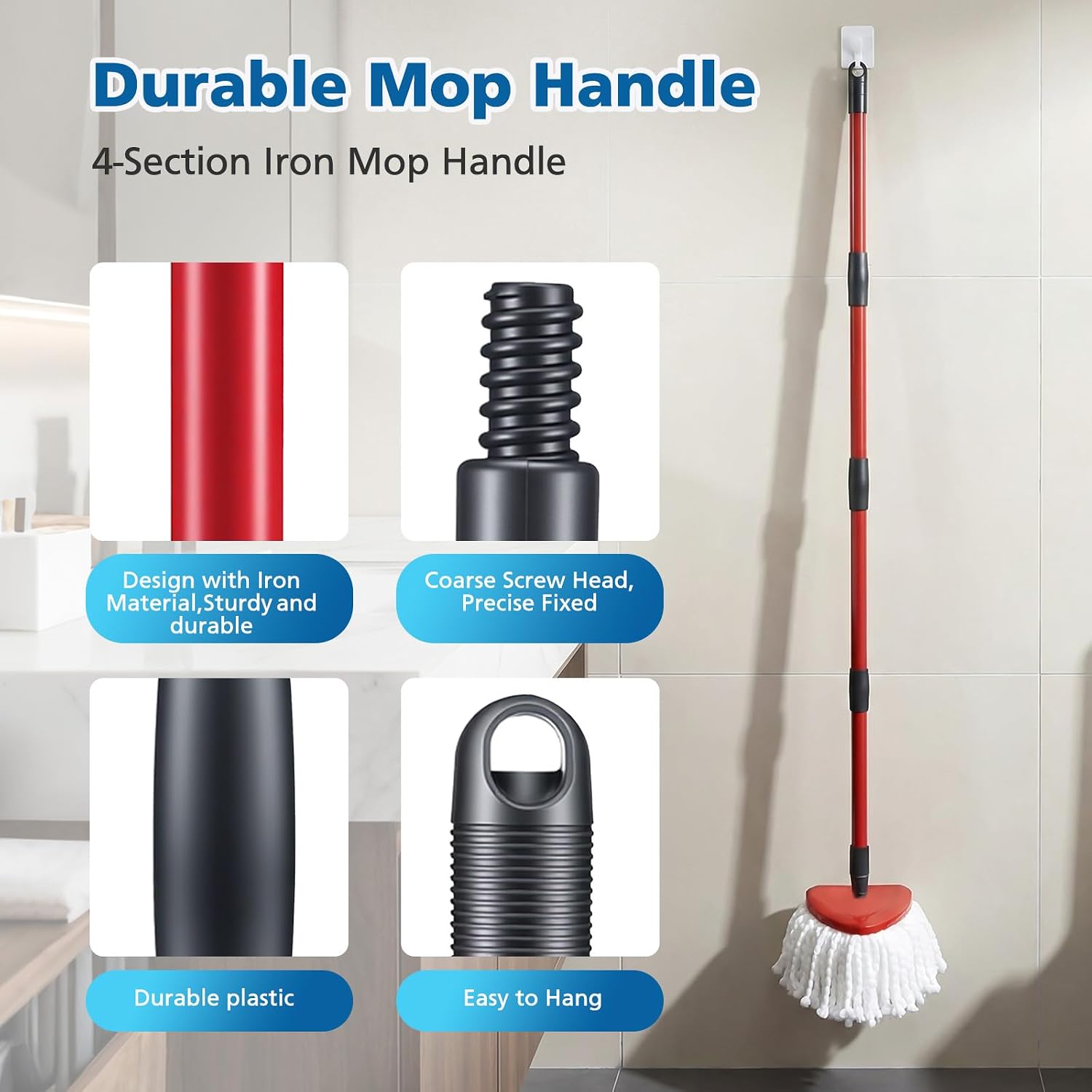 Spin Mop Replacement Head Compatible with O Ceda EasyWring 1-Tank System