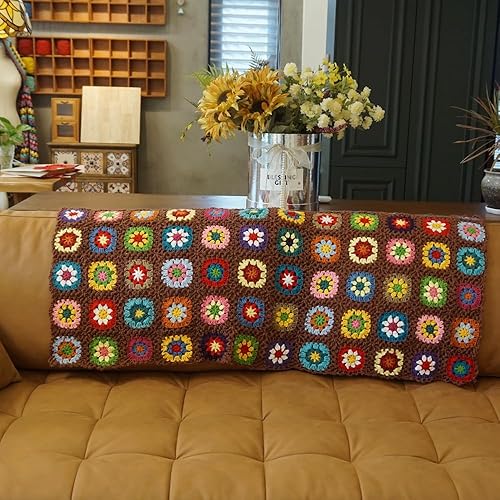 Miniatura 2 de Manta de ganchillo hecha a mano, estilo suéter, estilo suéter, regalo durante todo el año, para interiores y exteriores, manta decorativa de viaje