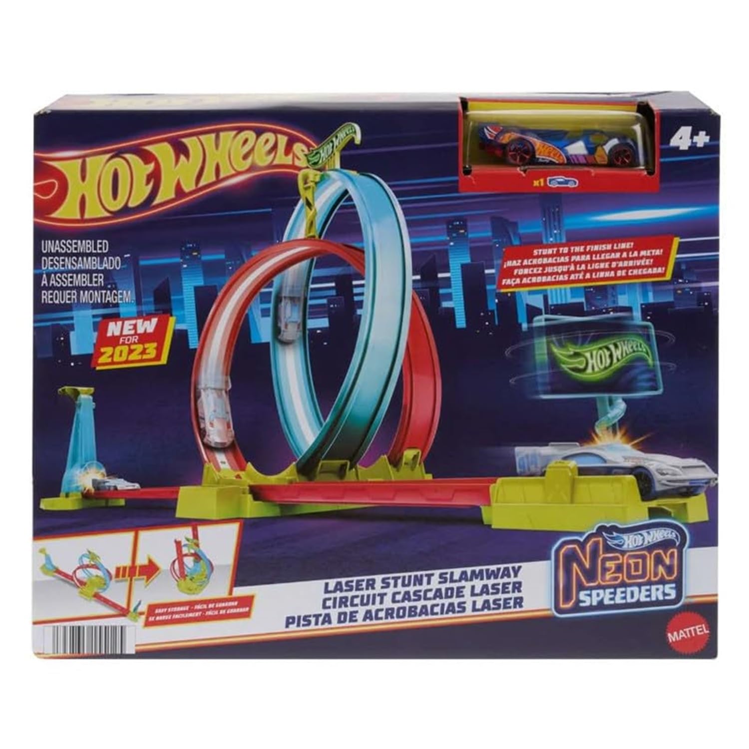 Hot Wheels Track Set Neon Speeders Laser Stunt Slamway (B0CNH2BH3D) Amazon Price History, Amazon Price Tracker