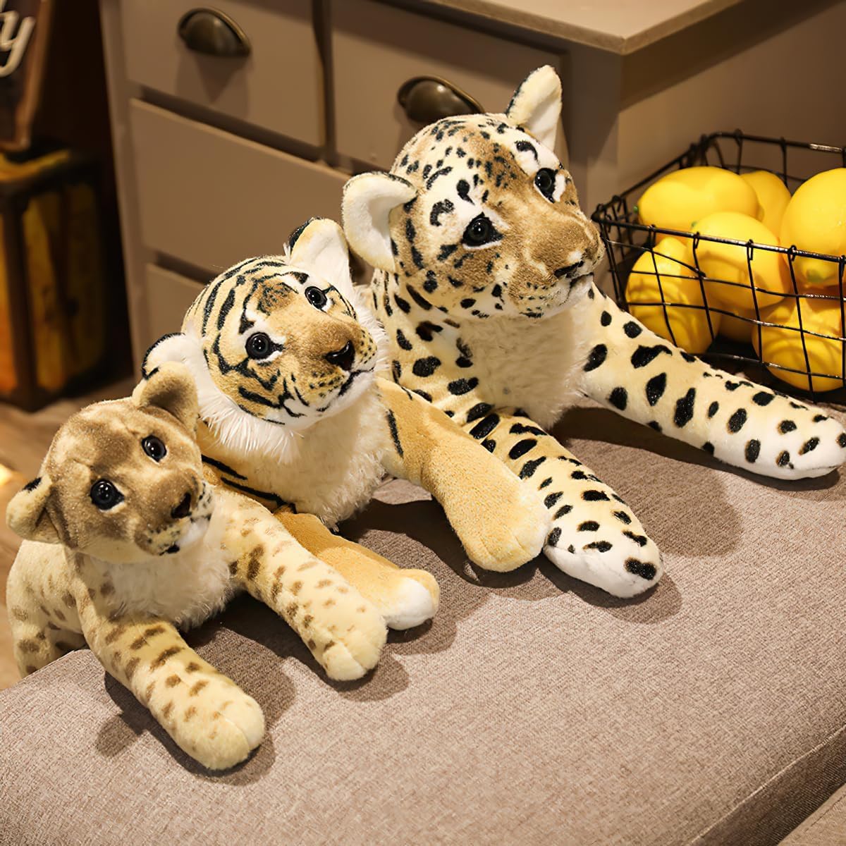 Grande Peluche Tigre 60CM, Giallo, Morbido Tigre Giocattolo | Carino peluche tigre, realistico & morbido, regalo di compleanno per ragazzi, ragazze, bambini, decorazione degli interni