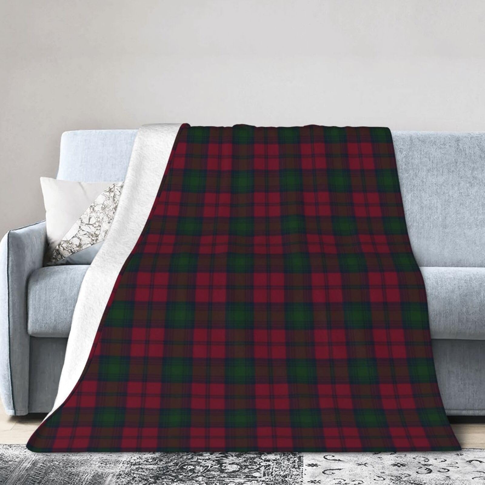 ERTDFXCV Clan Lindsay Tartan Blanket 80"x60"