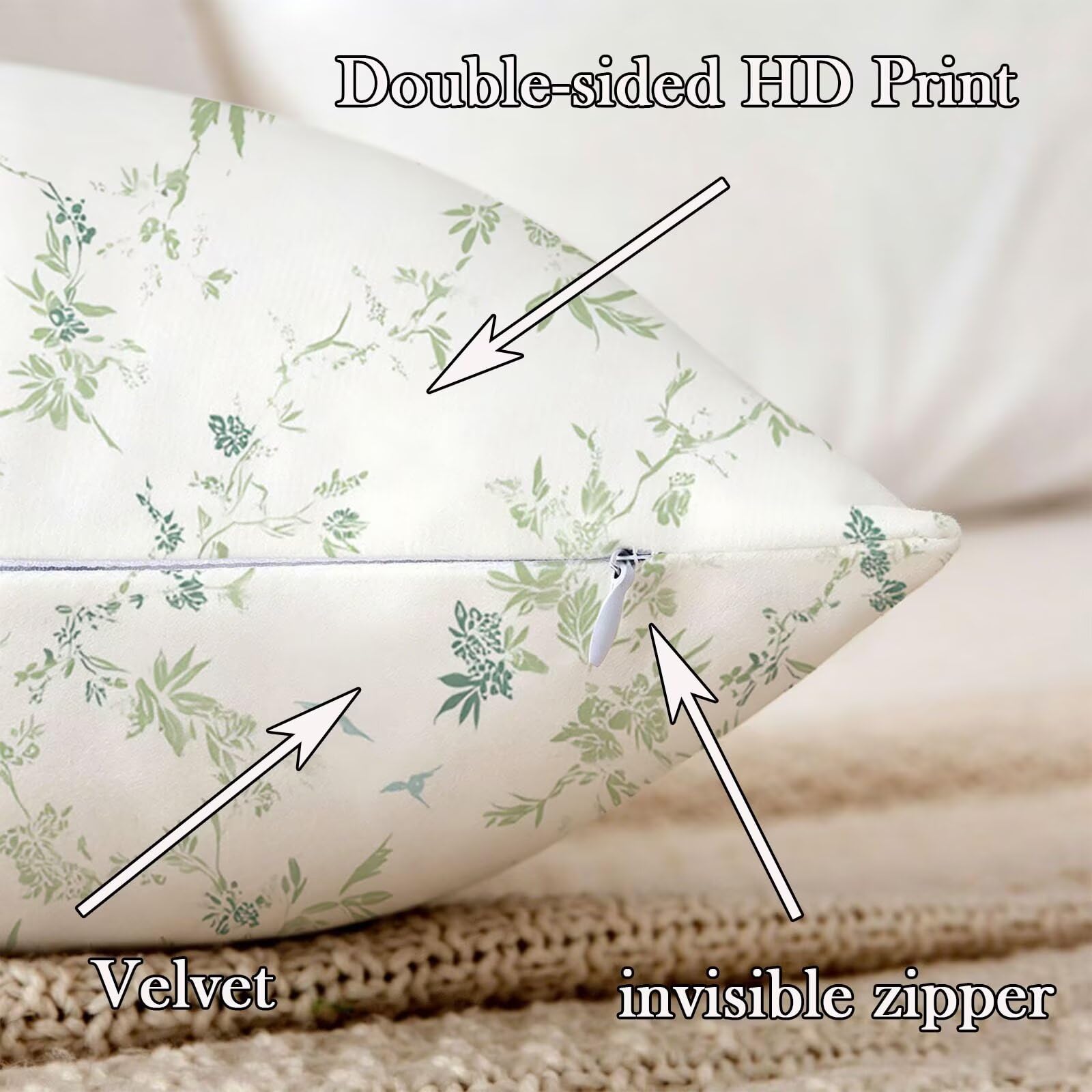 Kissenbezug 75x75cm 2er Set Outdoor Kissen Weiß Anlage Samt