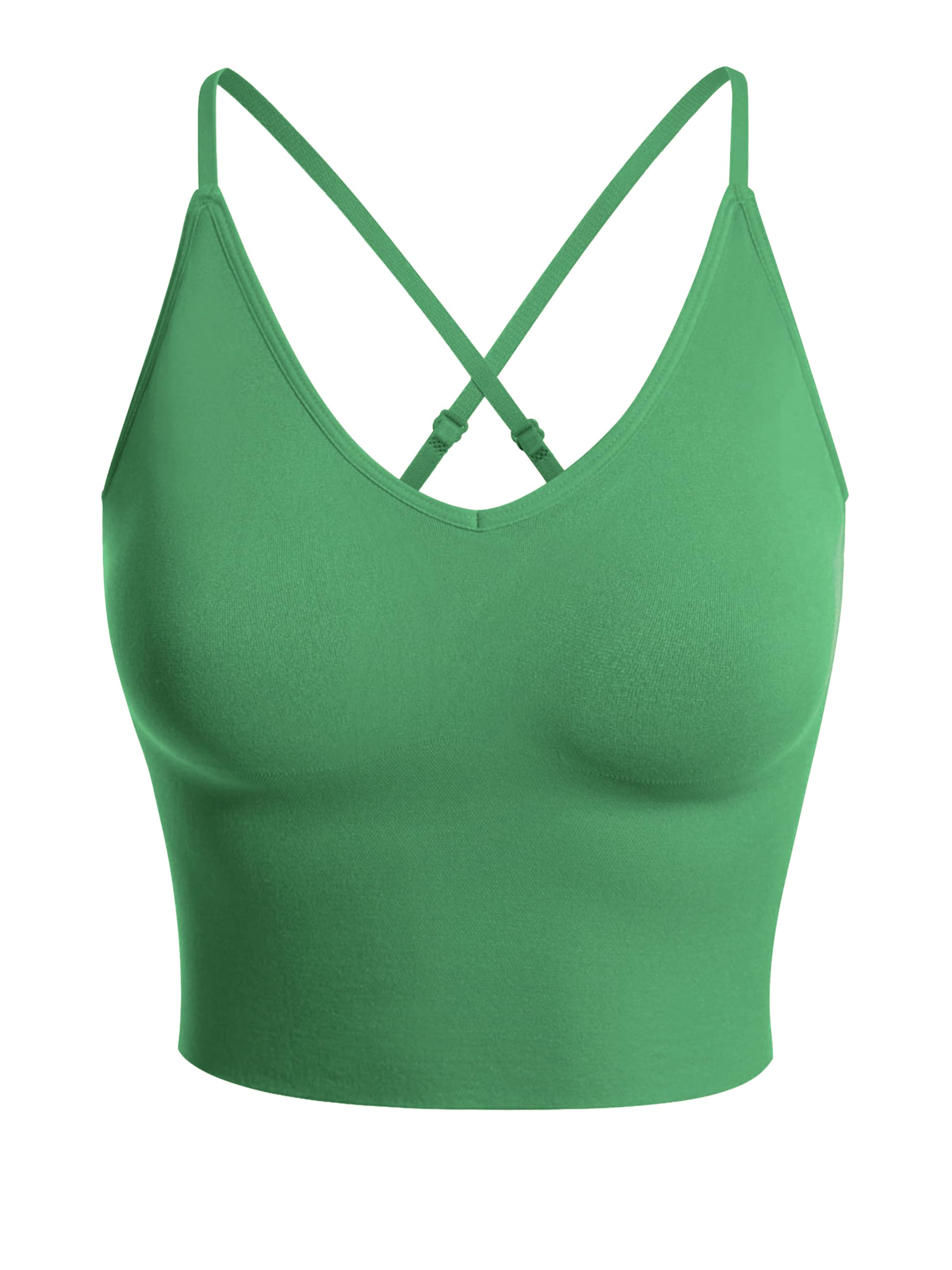 Design by Olivia Women's Padded Sports Bra Longline Workout Crop Top