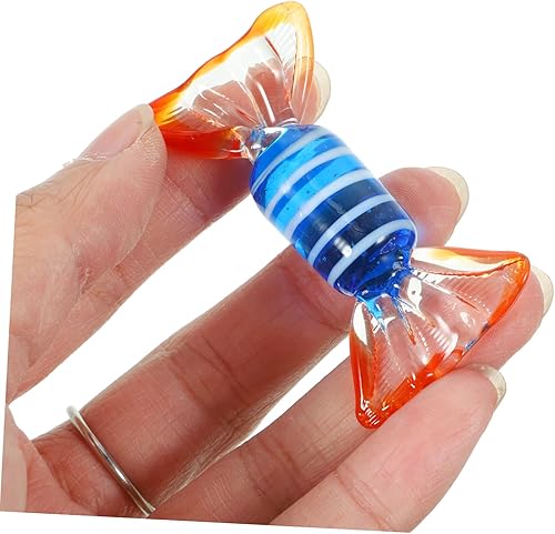 Miniatura 2 de jojofuny 4 piezas de estatuilla mixta de pisapapeles para bautizo, adornos de rayas, decoración de festivales, té de adorno pequeño para