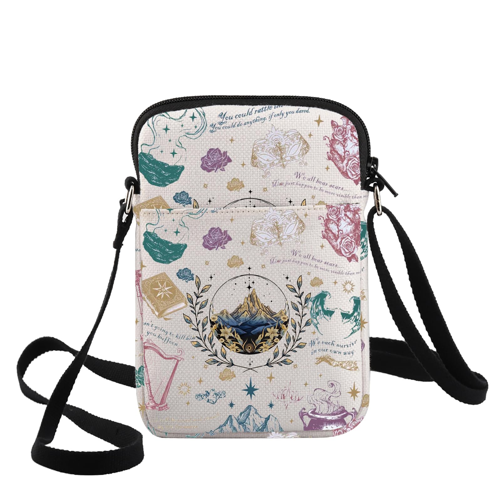 G2TUP Fantasy Books Crossbody Bag Bookish Gift You Could Rattle Night Shoulder Bag Bookish Lover Merch