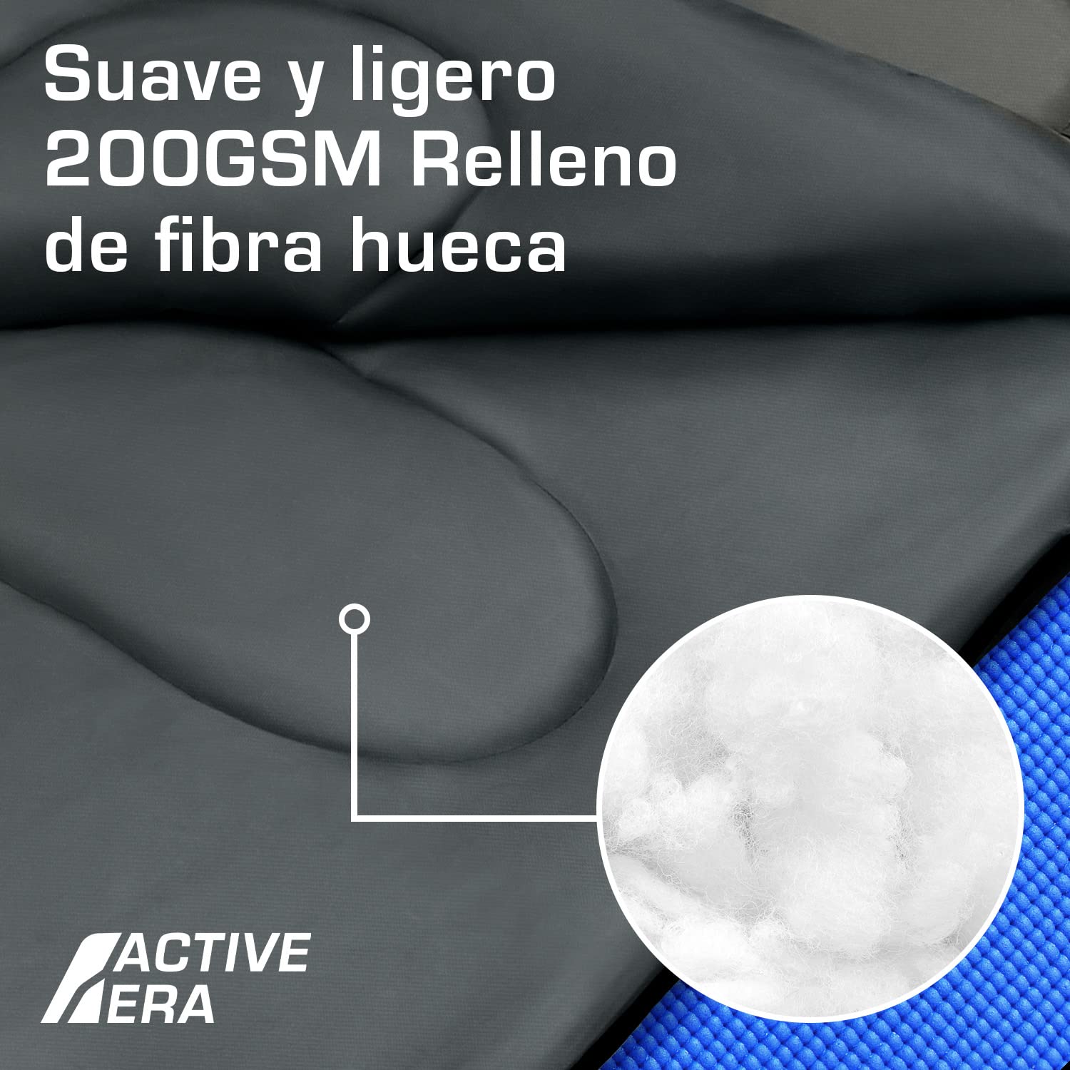Active Era Saco de Dormir Ligero, 950 g, cálido, Transpirable para Adultos y niños. 10°C a 15°C, Uso Extremo -3°C. Campismo, Viajar, Senderismo, Interior y Exterior - 190 x 75cm