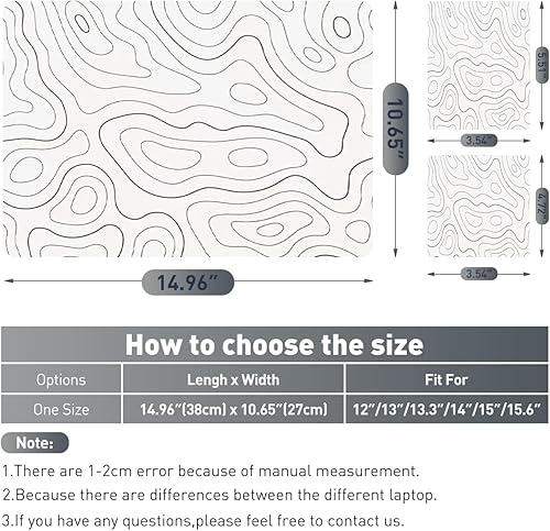 Miniatura 32 de Adhesivo para laptop de 12.1-15.6 pulgadas, calcomanía reutilizable universal de vinilo para laptop, protector de arte impermeable en color panal