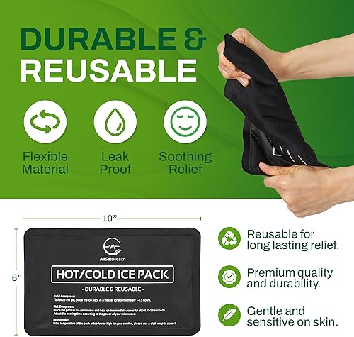 Miniatura 3 de Paquete de 4 bolsas de hielo reutilizables para lesiones, bolsa de hielo suave con tela de vellón suave de terciopelo, juego de hielo flexible de