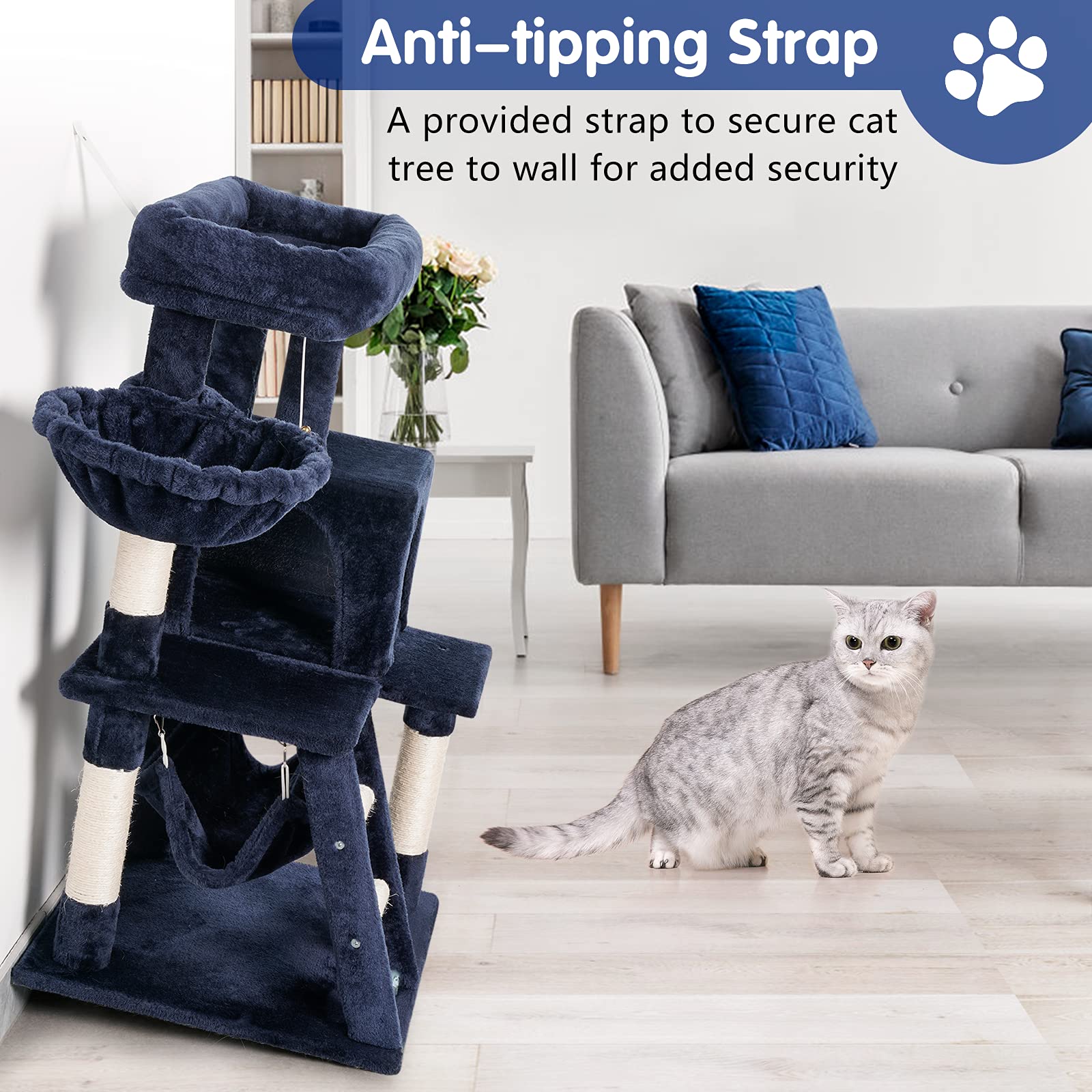 Dooradar Cat Tower 39 pulgada...B094C95XFP