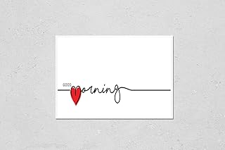 Poster Reproduction of Slogan good morning with heart Funny breakfast quotes. World sleep or dream day. lazy day or weekend ideas. Have a nice day, enjoy and chill, Just relax. Motivation and