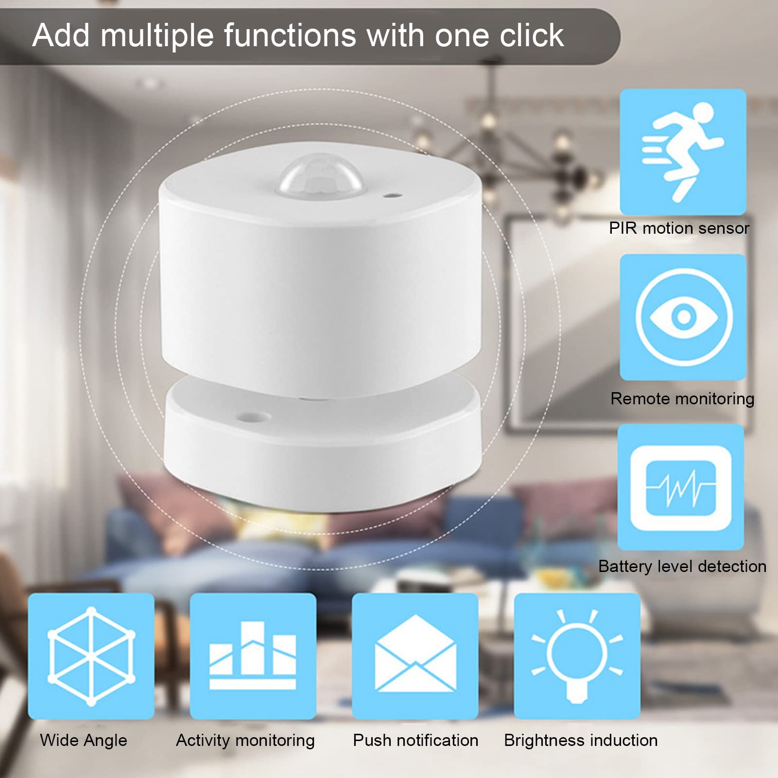Sensor de Movimiento PIR Inteligente, Alerta de Detector de Movimiento PIR, Sensor de Movimiento Inteligente, aplicación de Sensor de Movimiento PIR Inteligente, Control