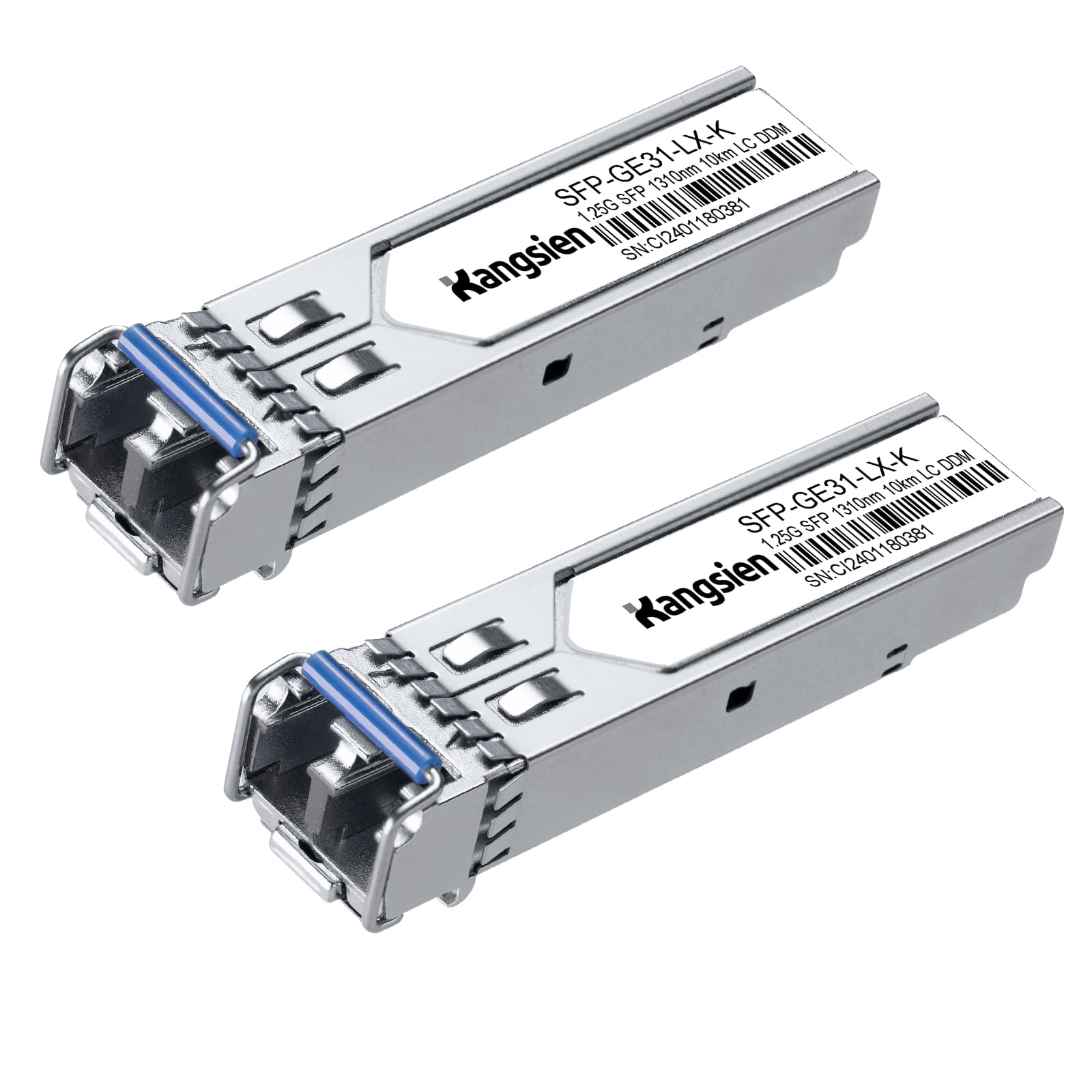 1.25G SFP LC Module 1000Base-LX,1310nm SMF Single Mode Fiber Optic Module, up to 10 km, Compatible with Cisco, Ubiquiti, Mikrotik, D-Link, Netgear,
