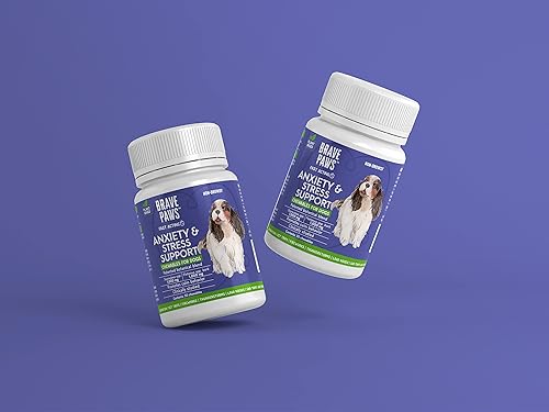 Miniatura 8 de New Brave Paws - Suplemento de apoyo diario para la ansiedad y el estrés con Souroubea, ayuda a calmar la separación de ladridos de la ansiedad,