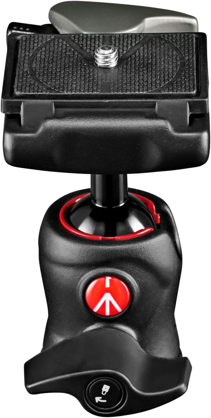 Manfrotto 490 Centre Ball Head, for Camera Tripods, Fluid Ball Head for Ergonomic and Functional Tripods, Camera Stabilizer, Photography Accessories, Simple and Intuitive (MH490-BH)