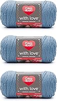 Vista 45 de Red Heart with Love - Hilo de seda de maíz, paquete de 3 unidades de 6.98 oz/7 onzas, acrílico, 4 medianos (peinado), 370 yardas, tejido/ganchillo