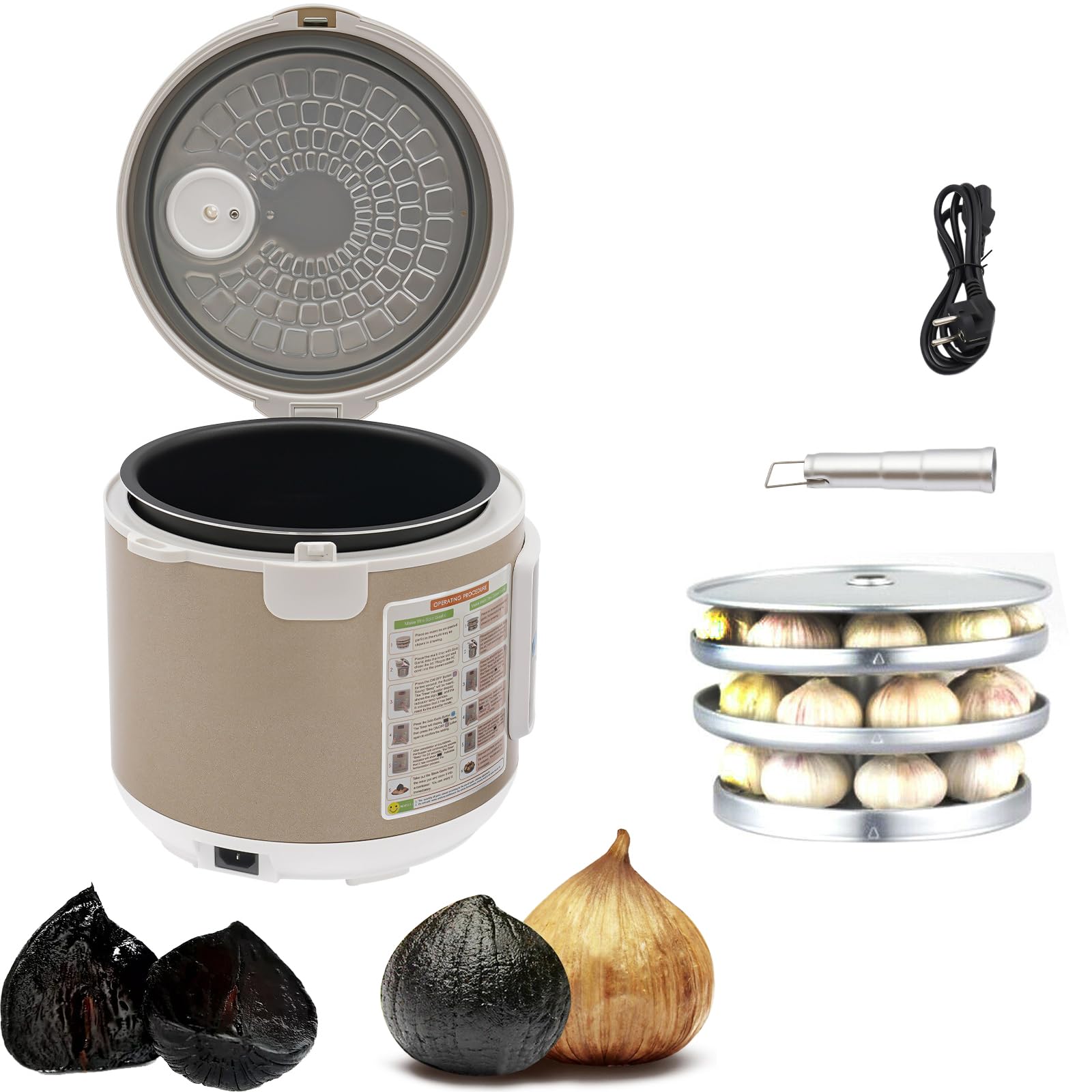 5L Fermenter, Schwarzen Knoblauch Fermentationsmaschine automatische, für Black Garlic, Fermentierung von 1-1,5 kg Schwarzer Knoblauch, 360-Grad-Stereo-Konstanterhitzung, 12~15 Tage