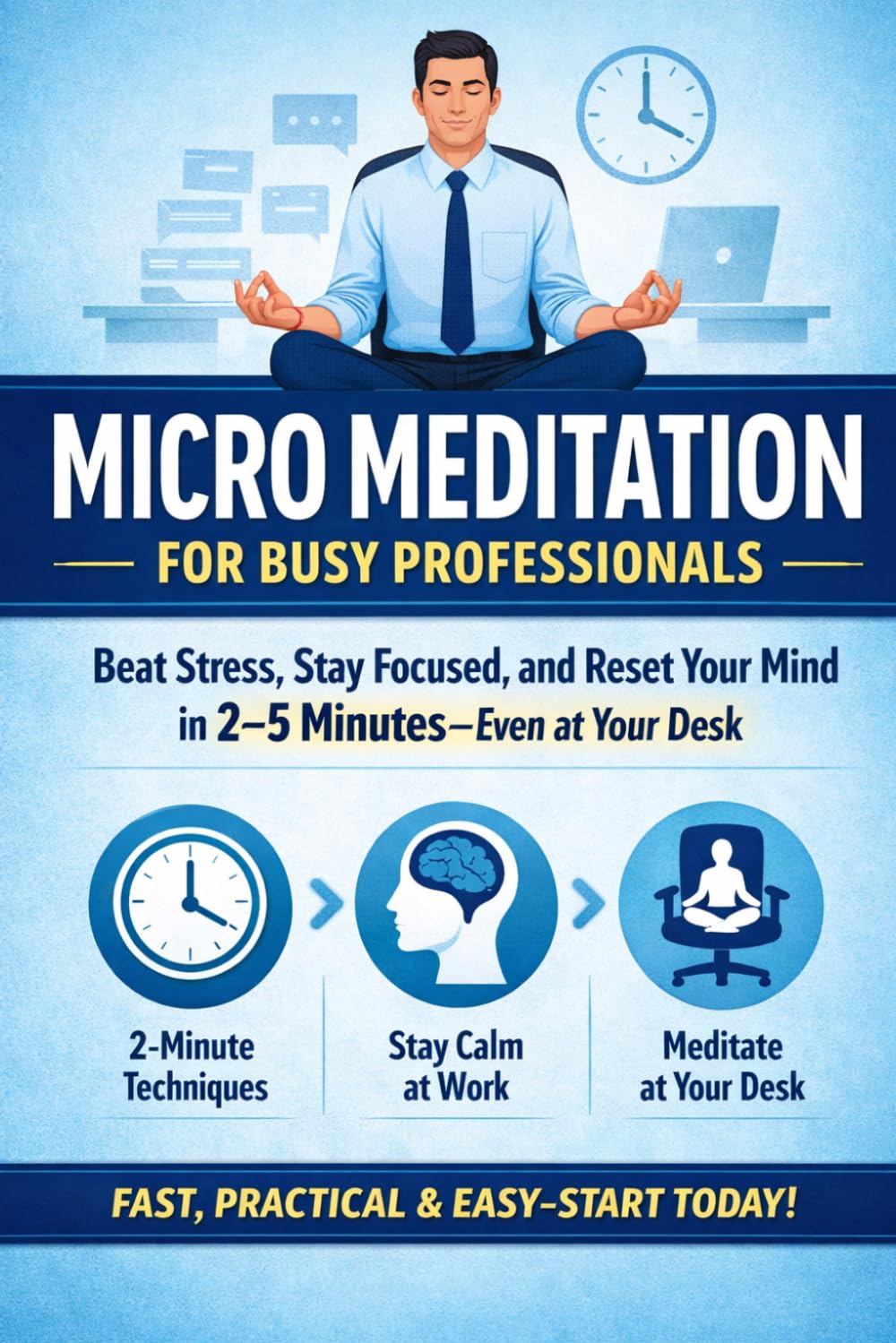 Micro Meditation for Busy Professionals: Beat Stress, Stay Focused, and Reset Your Mind in 2–5 Minutes—Even at Your Desk