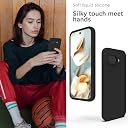 YATWIN Silicone Back Case for Google Pixel 9A, Soft-Touch Phone Back Cover for Google Pixel 9A - Black gallery image