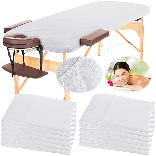 Miniatura 1 de 100 piezas de sábanas desechables para mesa de masaje, fundas de cama ajustadas, tela no tejida, cubierta de cama de spa para masaje, 39 x 83