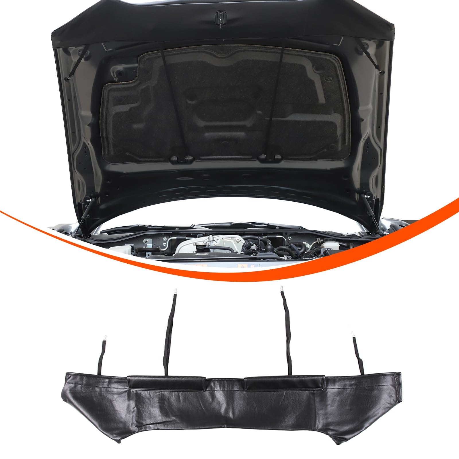 Car Bonnet Hood Bra Compatible with 2016+ Mazda MX-5 Hood Cover Exterior Accessories Front End Cover Black Car Mask Bra