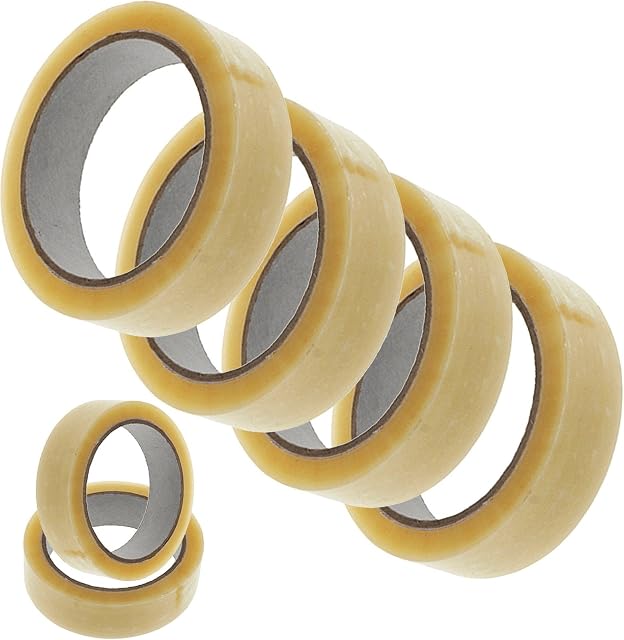 G4GADGET Clear Packing Tape Strong Quality Tape 24mm x 40 meter (Pack of 6)