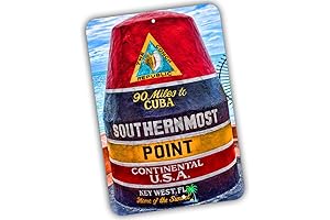 The Conch Republic Key West The Southernmost Point 8x12 Metal Sign