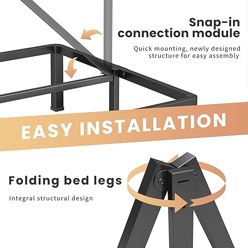 Miniatura 5 de Marco de cama con esquinas redondeadas (Queen, 7 pulgadas)