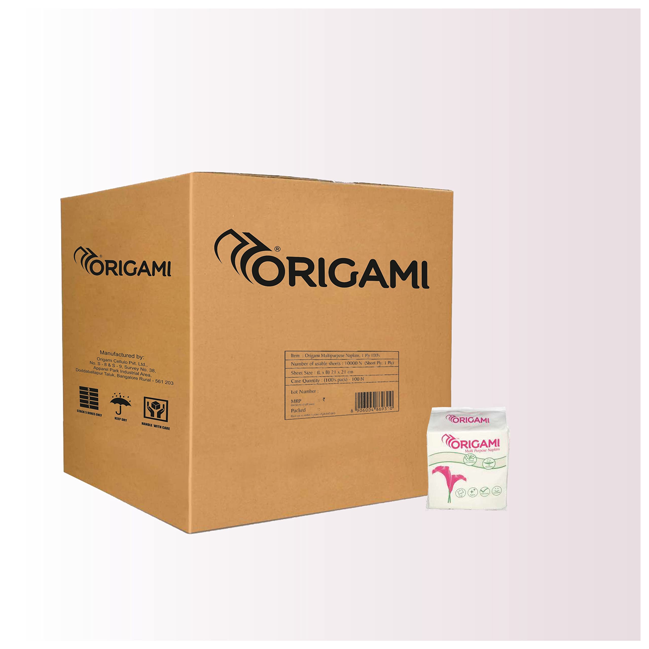 Origami 1 Ply Napkins - Pack of 100 (100 Pulls Per Pack, 10,000 Sheets) (B0C2J19Z85) Amazon Price History, Amazon Price Tracker