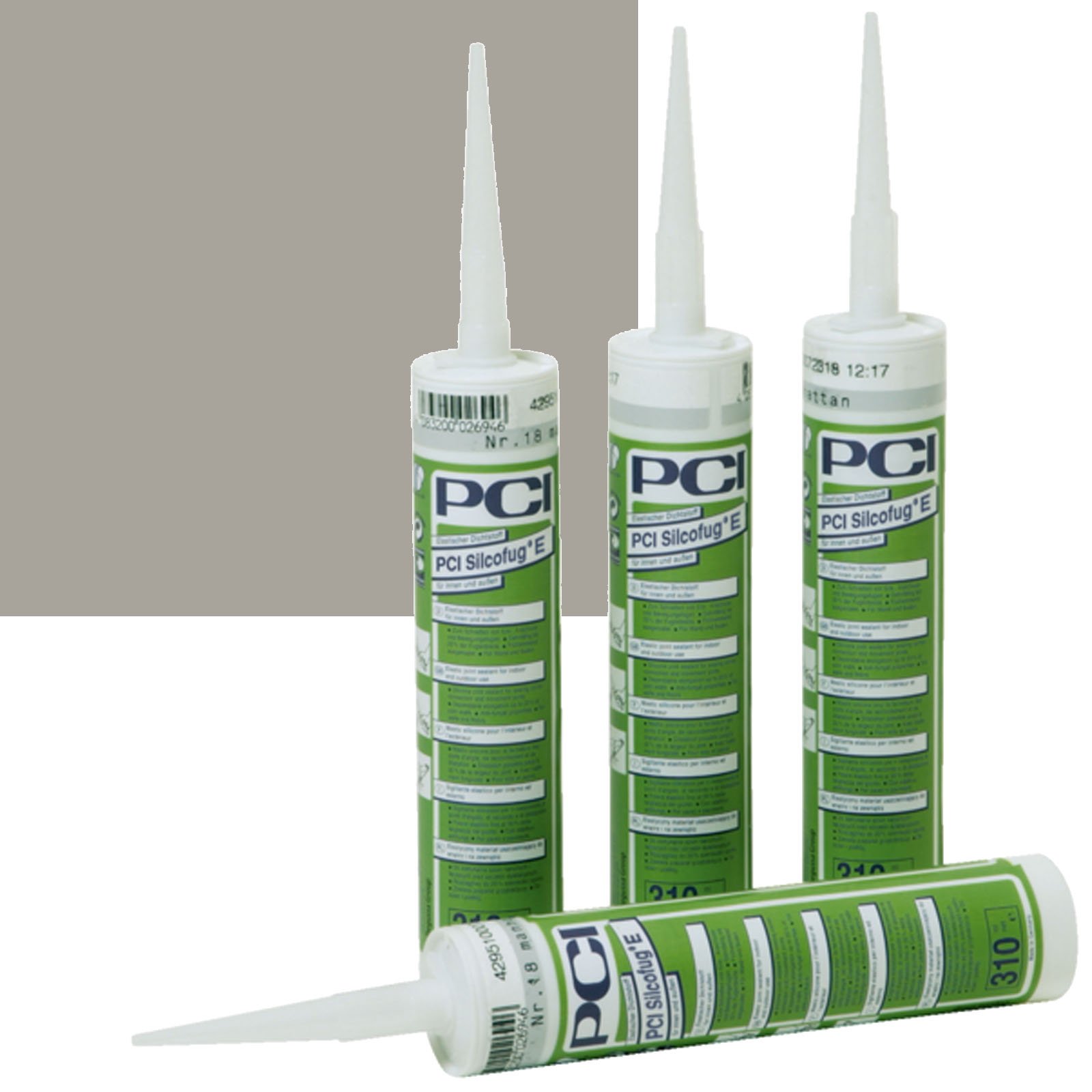 Silikon PCI Silcofug E Dichtstoff 310 ml (12, Sandgrau)