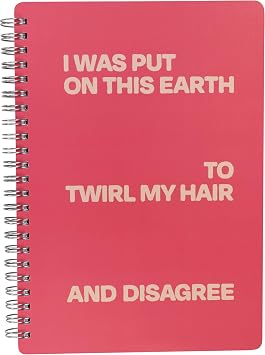 Blue Q Spiral Notebook 6x8 - Funny Notepad for Note Taking & To-do Lists w/Sturdy Thick Covers, 80 Lined Perforated Sheets, Spiral Bound Journal, Cute Gifts for All Occasions - Twirl My Hair