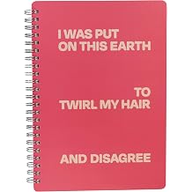 Blue Q Spiral Notebook 6x8 - Funny Notepad for Note Taking & To-do Lists w/Sturdy Thick Covers, 80 Lined Perforated Sheets, Spiral Bound Journal, Cute Gifts for All Occasions - Twirl My Hair