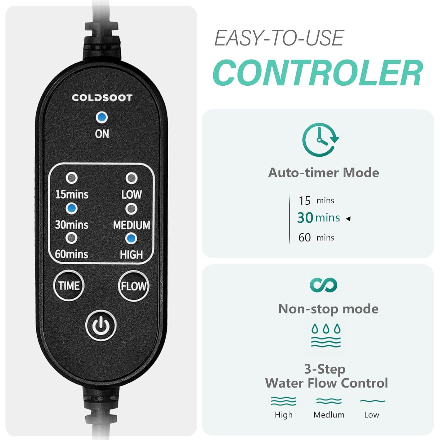 Ice Machine for Knee After Surgery 3.0, Portable Cold Therapy Machine with Timer, Knee Replacement Recovery System, Cryotherapy Pain Relief with Cold Therapy Pad