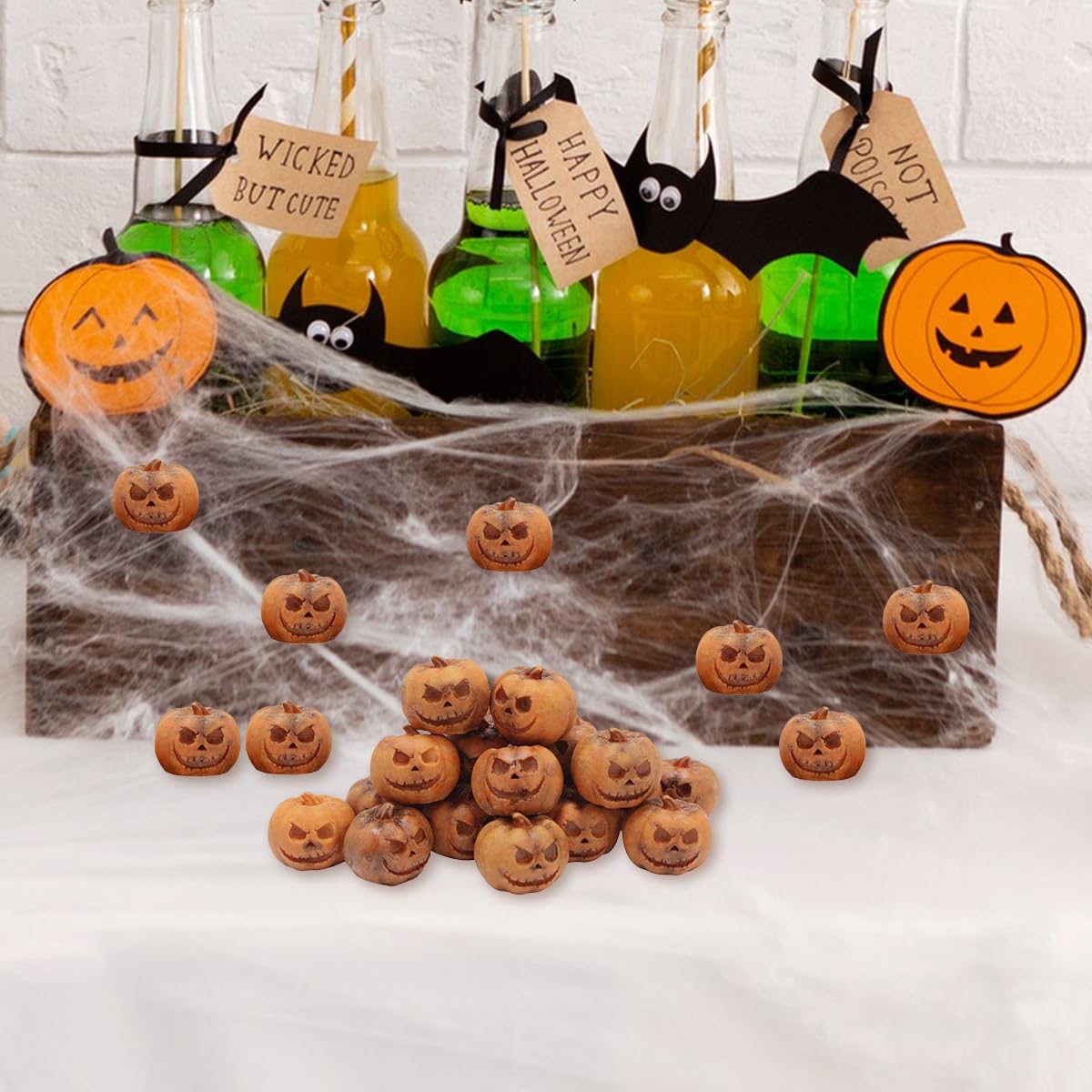 Beavorty Décoration De Citrouille Résine Pour Halloween Accessoire De Fête Élégant Pour Bureau Et Maison