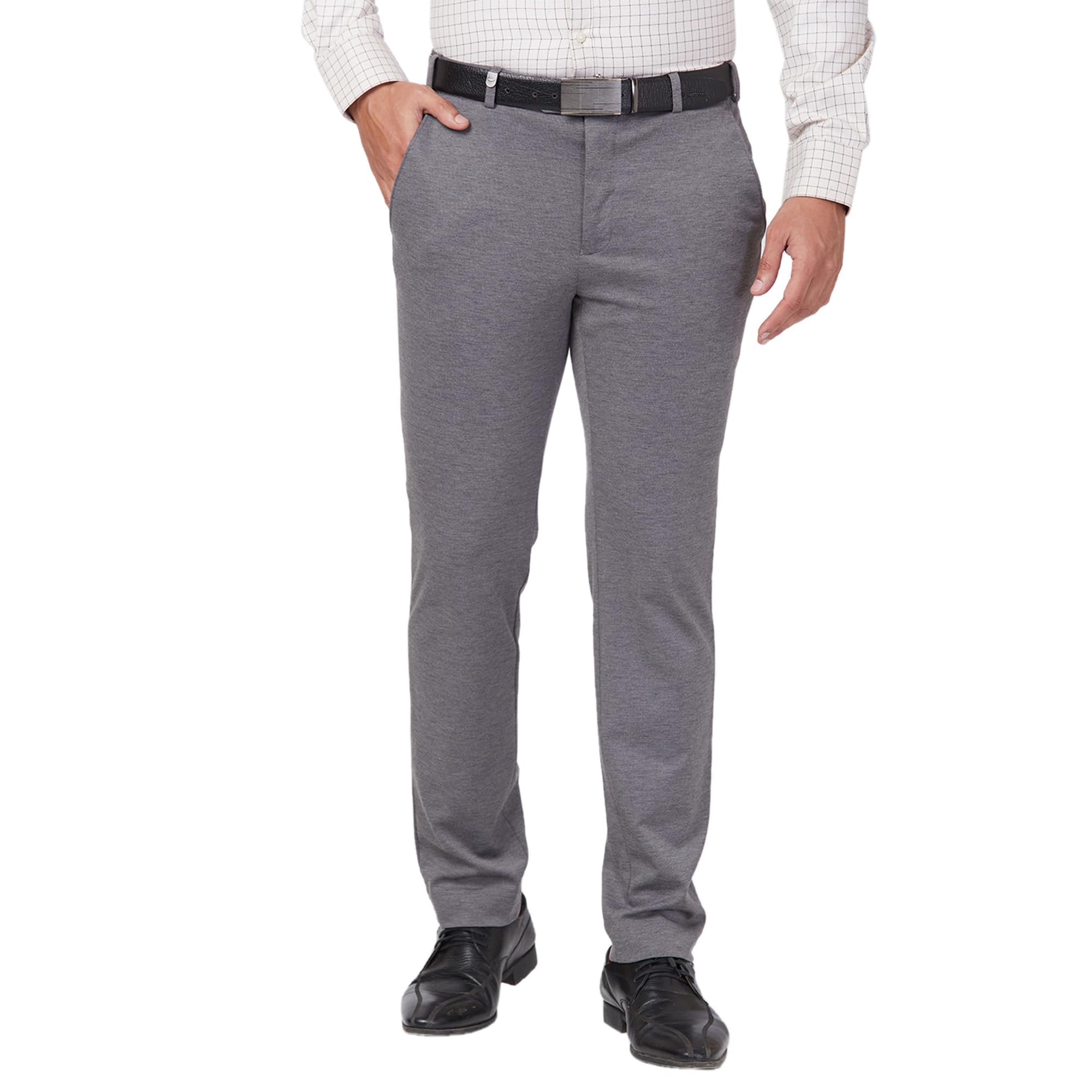 park avenue Men's Active Fit Solid Pattern Terylene Rayon Blend Pleated Formal Regular Fit Trouser-picture-22