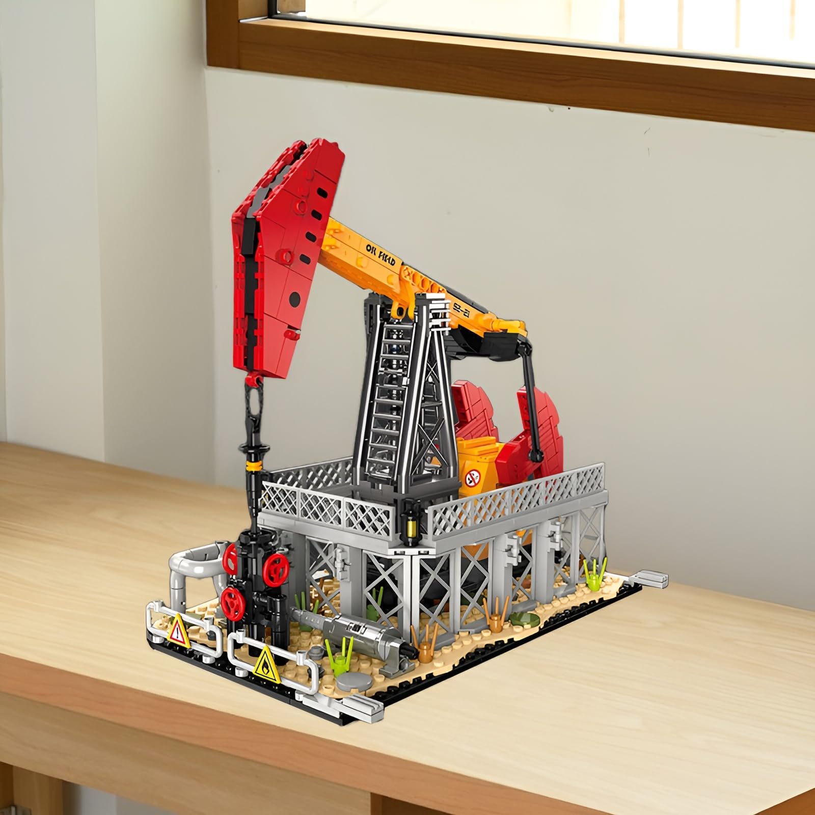 Erdöltechnik Bausteine Bausatz für Erwachsene, Ölpumpmaschine Klemmbausteine, Industrie Thematisches Modellspielzeug für Display, Kreatives Geschenk für Kinder & Jungen ab 6 Jahren (666 Teile)