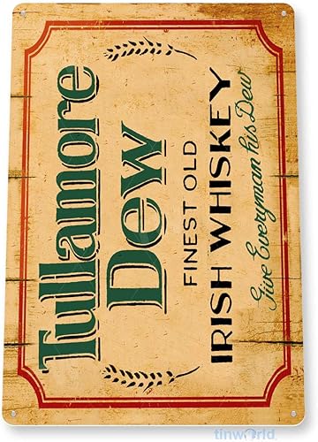 Miniatura 3 de Tinworld Letrero de lata Tullamore rocío whisky rústico retro bar pub cerveza cervecería letrero de metal decoración cabaña cueva C235