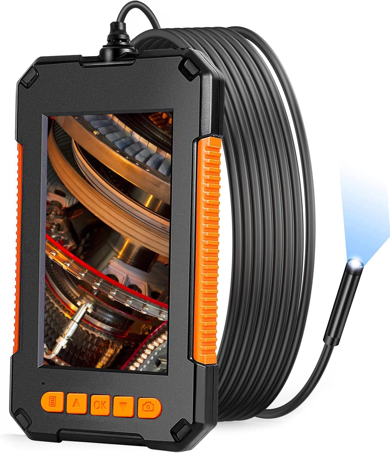 DDENDOCAM Endoscope Industriel, Camera Endoscopique 1080P HD, Camera d'Inspection Canalisation